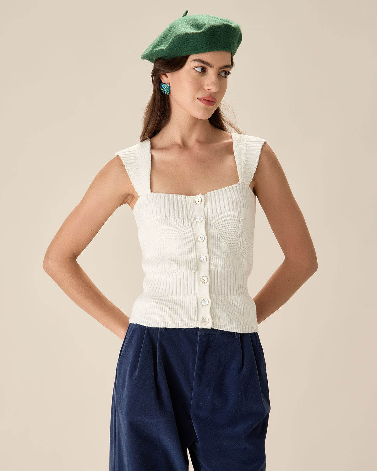 White Button Tank