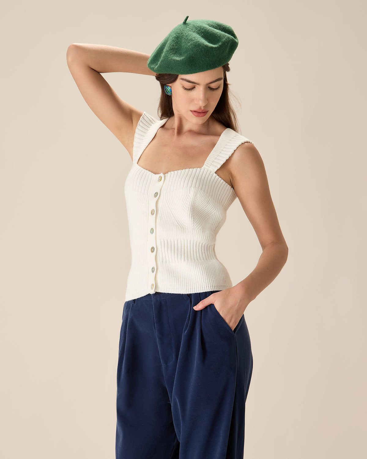 White Button Tank - Image 3