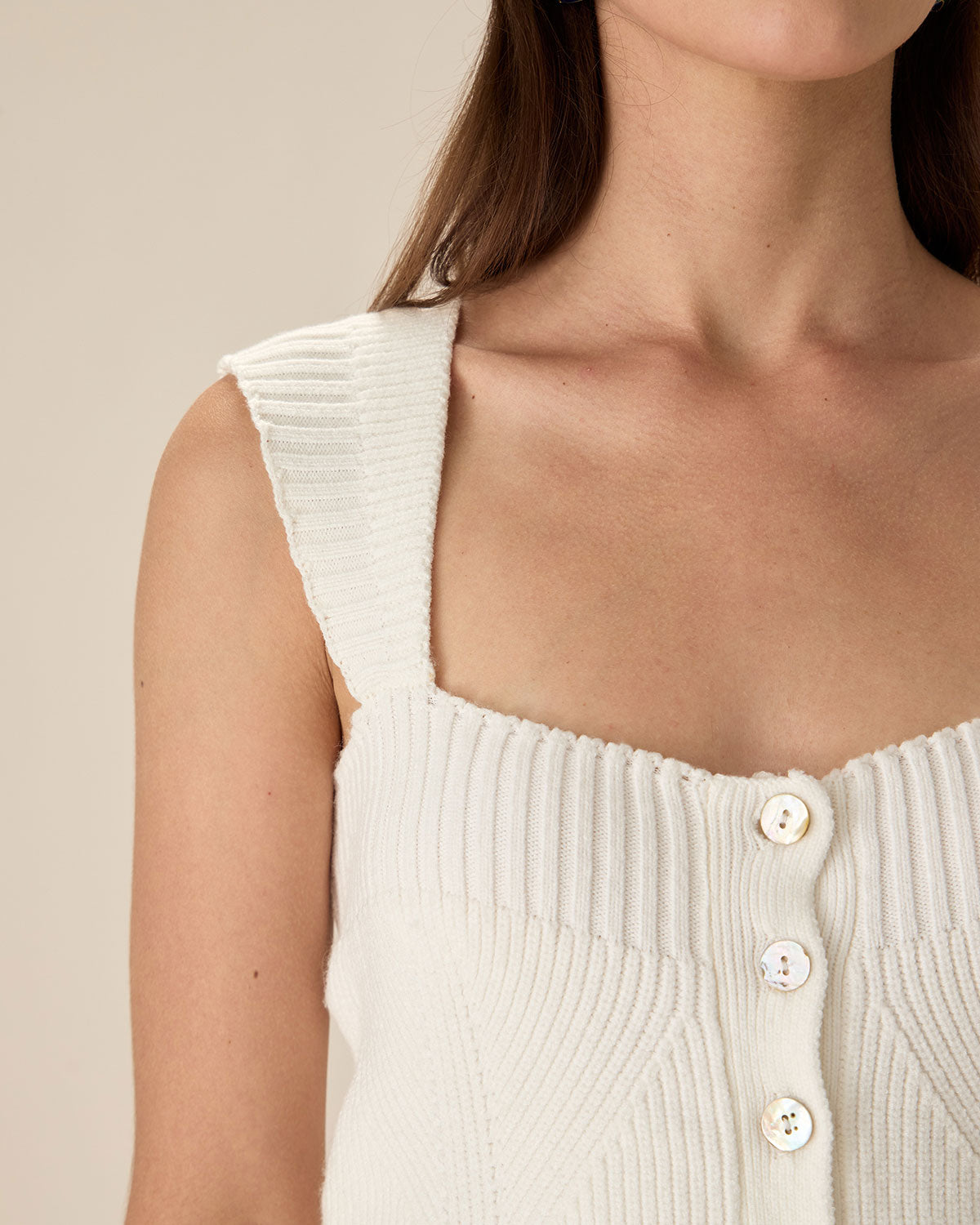 White Button Tank - Image 2